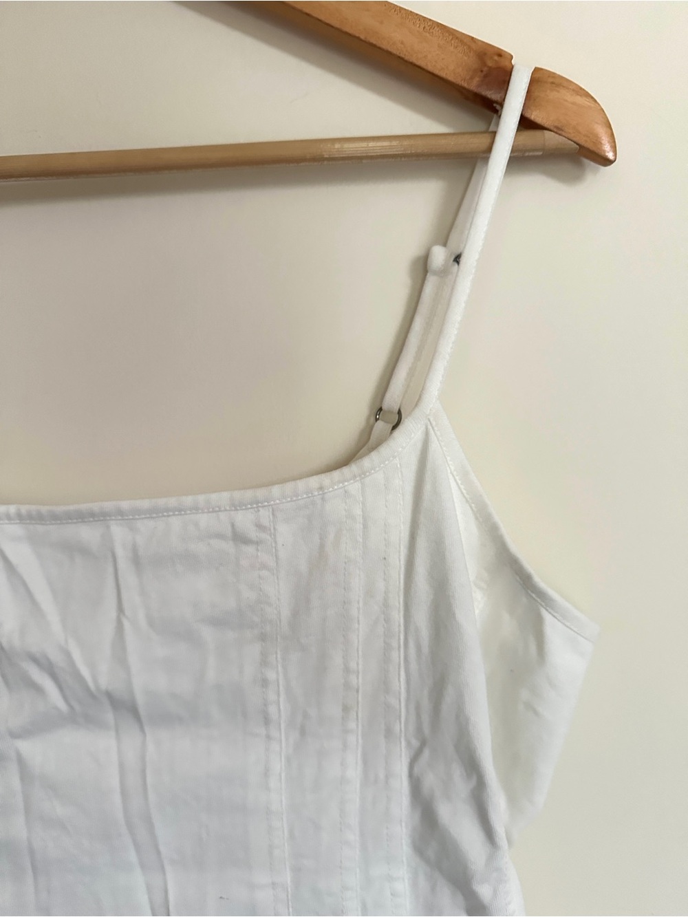 Pilcro White Square-Neck Pin-Tuck Cami - Picture 5 of 9